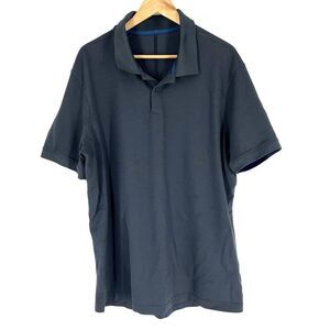 Lululemon Tech Polo Shirt Size XL Mens Gray Pique Performance Golf Tennis Casual